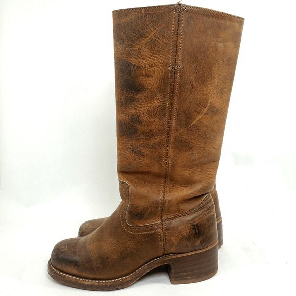 Vintage Frye Distressed Campus Boots | 421870 | 77050DBN| Women’s 7M | Made USA - Picture 2 of 10